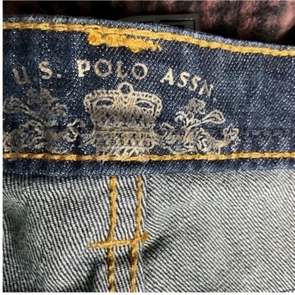 NWT US Polo Cotton Wide Keg Cotton Roll Up Hem Trouser Jeans 16 - Picture 3 of 6